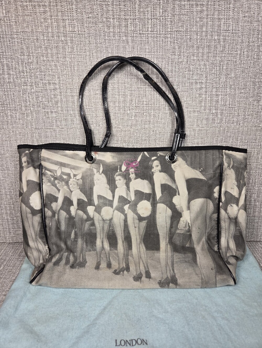 Anya Hindmarch Playboy Bunny Photo Graphic RARE Tote Bag